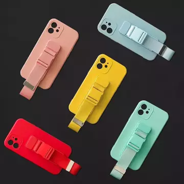 Rope Case silikonowe etui ze smyczą torebka smycz pasek do Samsung Galaxy A73 różowy