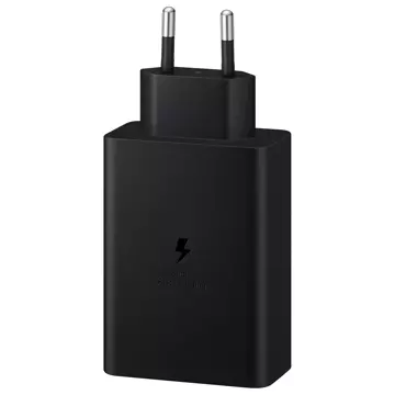 Samsung ładowarka sieciowa 2x USB Typ C / USB PPS, Power Delivery PD 65W, QC 3.0, AFC, FCP czarny (EP-T6530NBEGEU)