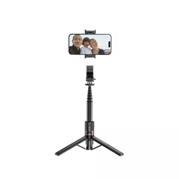 Selfie Stick L05S Wireless statyw Tripod & Led Light Black