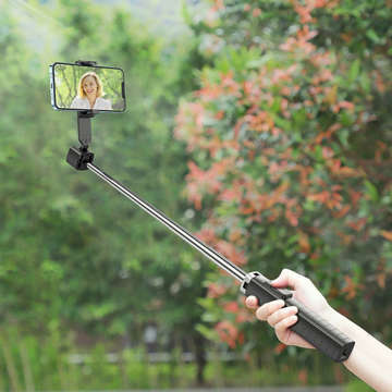 Selfie stick kijek Uchwyt na telefon tripod stabilny statyw do zdjęć Alogy Quadrapod z pilot Bluetooth Czarny