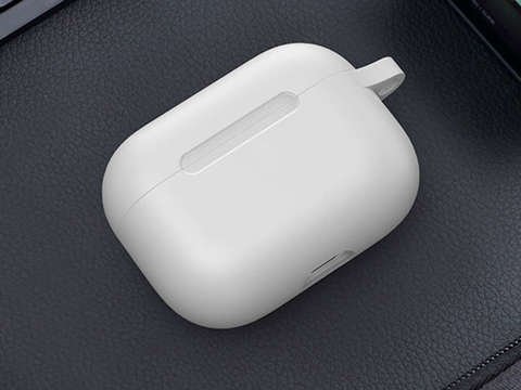 Silikonowe etui Alogy na słuchawki Apple AirPods Pro Białe