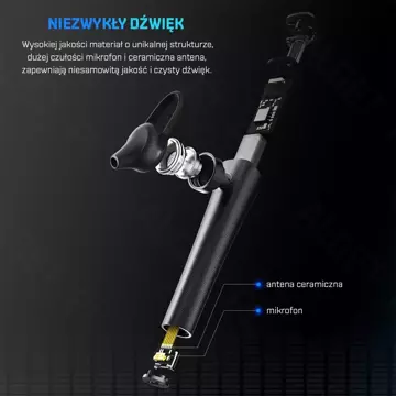 Słuchawka Samochodowa Bluetooth ROCK SPACE Torch Niebieski