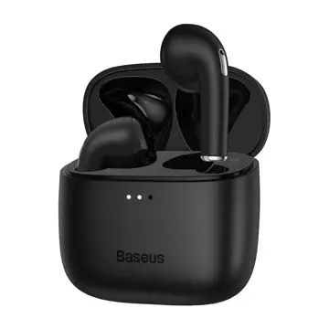 Słuchawki Baseus E8 bezprzewodowe Bluetooth 5.0 TWS douszne wodoodporne IPX5 czarny (NGE8-01)