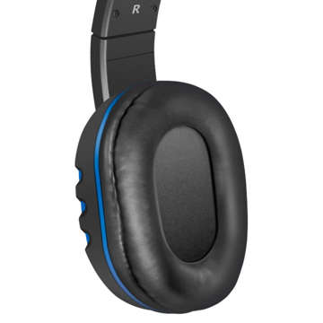 Słuchawki DEFENDER z mikrofonem dla graczy G-160 gamingowe Czarno-niebieskie