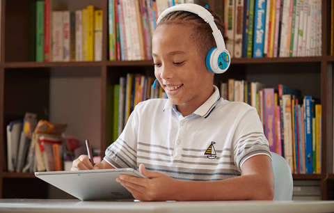 Słuchawki bezprzewodowe dla dzieci BuddyPhones School+ (niebieskie)
