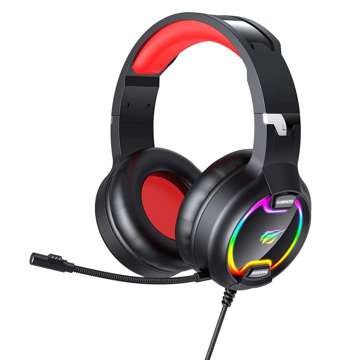 Słuchawki gamingowe Havit GAMENOTE H2233D RGB USB+3.5mm (czarne)