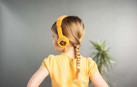 Słuchawki przewodowe dla dzieci BuddyPhones Explore Plus (żółte)
