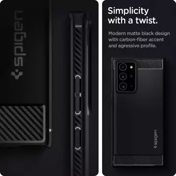 Spigen rugged armor galaxy note 20 ultra matte black