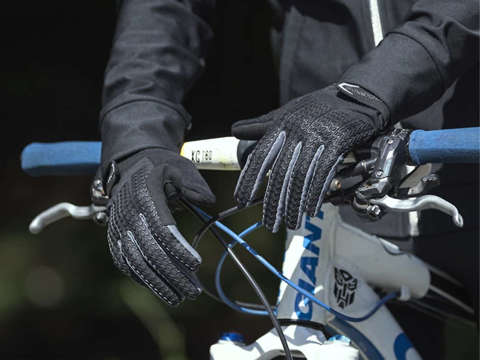 Sportowe rękawiczki rowerowe M RockBros rękawice na rower S169-1-M Czarne