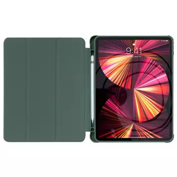 Stand Tablet Case etui Smart Cover pokrowiec na iPad Pro 12.9'' 2021 z funkcją podstawki zielony
