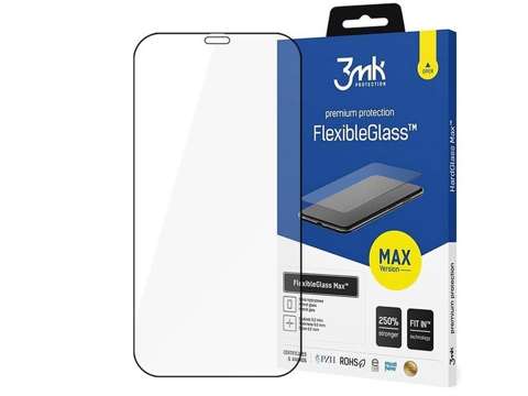 Szkło 3mk Flexible Glass Max 7H do Apple iPhone 12/ 12 Pro 6.1 Black