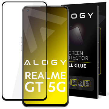 Szkło Alogy Full Glue case friendly do Realme GT 5G Czarne