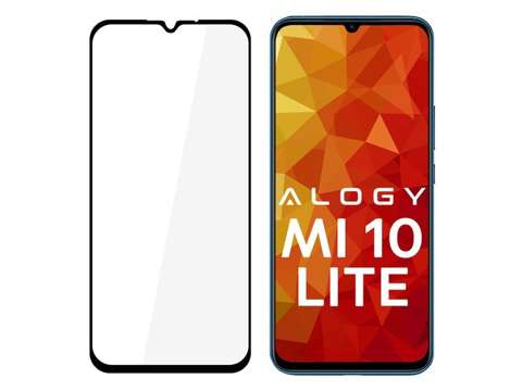 Szkło Alogy Full Glue case friendly do Xiaomi Mi 10 Lite czarne