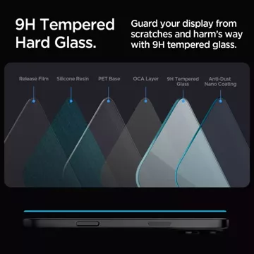 Szkło Hartowane Spigen Glas.Tr ”Ez Fit” do iPhone 16 Pro Clear