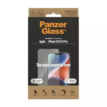 Szkło PanzerGlass Ultra-Wide Fit do iPhone 14 / 13 Pro / 13 / 16e 6,1" Screen Protection Antibacterial Easy Aligner Included 2783