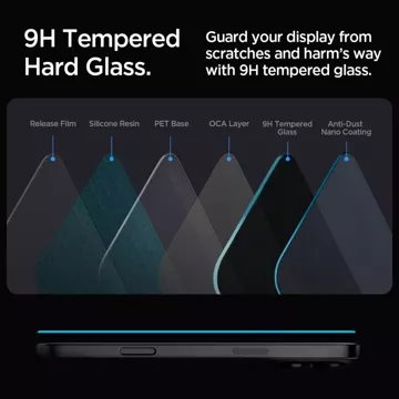 Szkło Prywatyzujące Spigen Glas.Tr ”Ez Fit” 2-Pack do Iphone 16 Pro Max Privacy