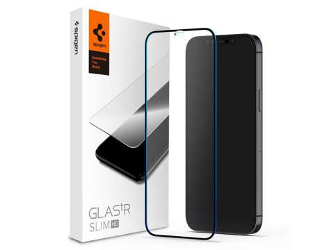 Szkło Spigen Glass FC do etui do Apple iPhone 12 Pro Max 6.7 Black
