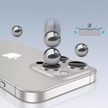 Szkło do Apple iPhone 16 Pro / 16 Pro Max osłona na aparat obiektyw 3mk Lens Protection Pro Titanium Grey nakładka ochronna