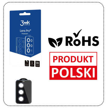 Szkło do Samsung Galaxy A54 5G osłona na aparat obiektyw 3mk Lens Protection Pro Black nakładka ochronna