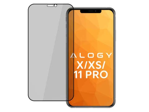 Szkło hartowane 3D Alogy anti-spy privacy glass do iPhone X/ XS/ 11 Pro