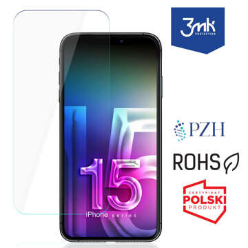 Szkło hartowane 9H do iPhone 15 / 16 3mk HardGlass na ekran