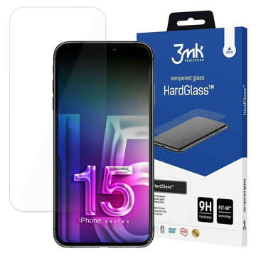 Szkło hartowane 9H do iPhone 15 / 16 3mk HardGlass na ekran