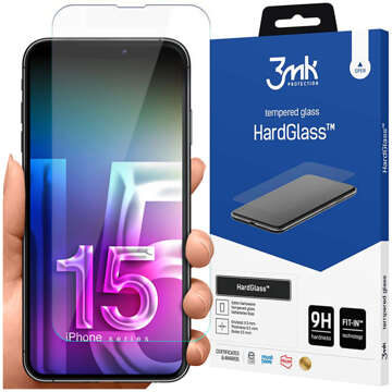 Szkło hartowane 9H do iPhone 15 Plus / 16 Plus 3mk HardGlass na ekran