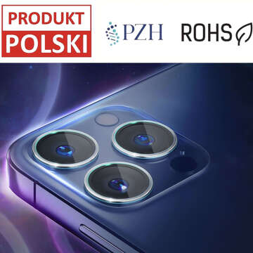 Szkło hartowane 9H do iPhone 15 Pro Max na obiektyw telefonu 3mk Lens Pro Protection