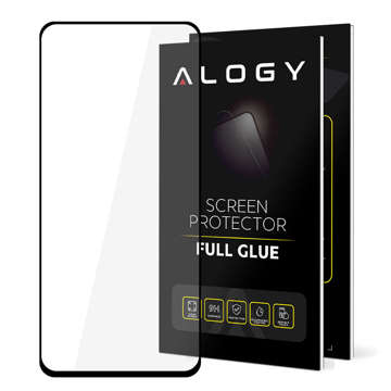 Szkło hartowane Alogy Full Glue do etui case friendly do Xiaomi Poco F3 / Mi 11i Czarne