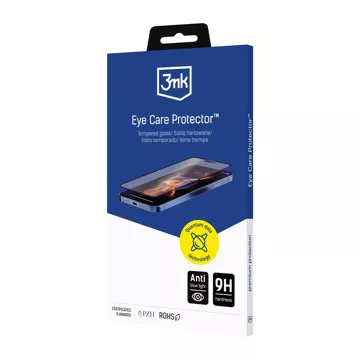 Szkło hartowane Anti-Blue Light do Apple iPhone 13 / iPhone 13 Pro / iPhone 14 / iPhone 16e - 3mk Eye Care Protector