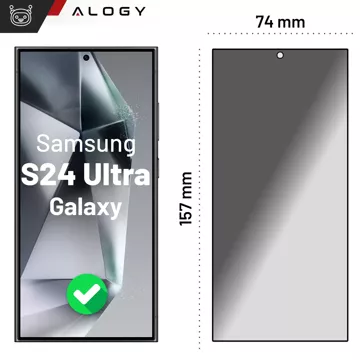 Szkło hartowane Prywatyzujące do Samsung Galaxy S24 Ultra matowa ochrona na ekran Alogy Privacy Glass