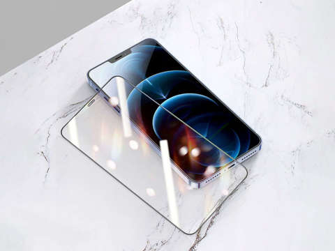 Szkło hartowane Rock Full Glue do Apple iPhone 12 Pro Max 6.7 czarne