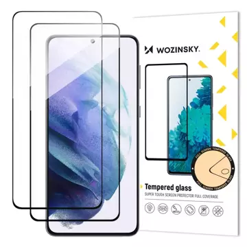 Szkło hartowane Wozinsky 2x Full Glue Tempered Glass do Samsung Galaxy S23+ Plus 9H na cały ekran z czarną ramką