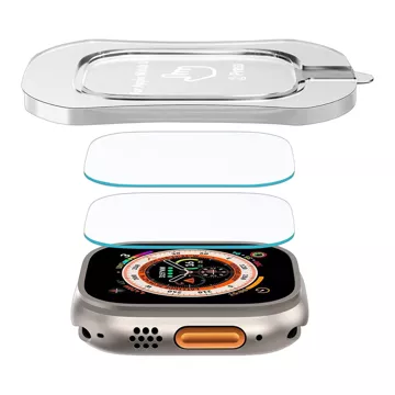 Szkło hartowane do Apple Watch Ultra 2 / Ultra 49mm na ekran Alogy Protector 9H z ramką pozycjonującą