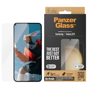 Szkło hartowane do Samsung Galaxy S24 PanzerGlass Refresh Ultra-Wide Fit EasyAligner