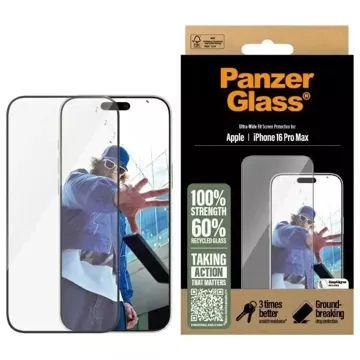 Szkło hartowane do iPhone 16 Pro Max PanzerGlass Screen Protector Ultra-Wide Fit 