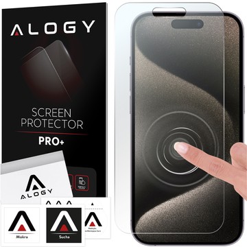 Szkło hybrydowe do Apple iPhone 15 Pro na ekran Alogy Flexi Glass 9H Case Friendly płaskie na ekran