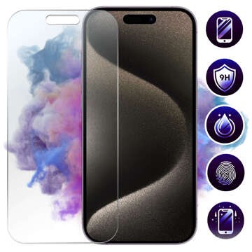 Szkło hybrydowe do Apple iPhone 15 Pro na ekran Alogy Flexi Glass 9H Case Friendly płaskie na ekran