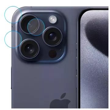 Szkło hybrydowe na aparat do Apple iPhone 16 Pro Max osłona na obiektyw 3mk Lens Protection zestaw 4 sztuk