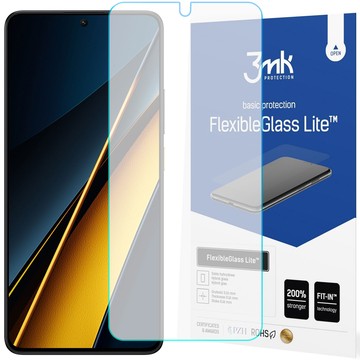 Szkło hybrydowe na ekran do Xiaomi Poco X6 Pro 5G 3mk Flexible Glass Lite FG FlexibleGlass niepękające