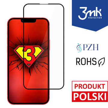 Szkło niepękające 3mk NeoGlass 8H do iPhone 13/Pro Black