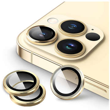 Szkło ochronne na obiektyw telefonu 3mk Lens Protection Pro do Apple iPhone 13 Pro / 13 Pro Max Gold