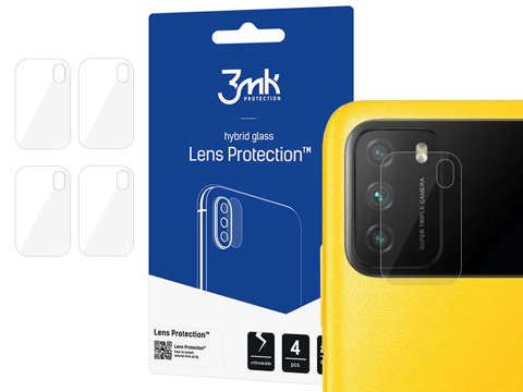 Szkło x4 na kamerę obiektyw 3mk Lens Protection do Xiaomi Poco M3