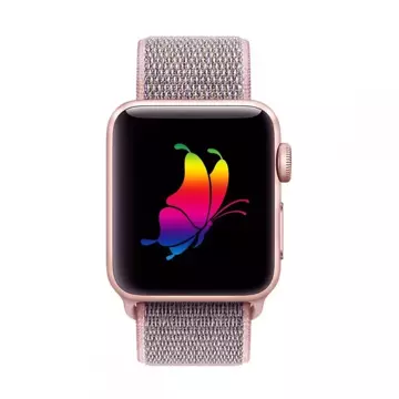 Tech-protect nylon apple watch 4 / 5 / 6 / 7 / 8 / se (38 / 40 / 41 mm) pink sand