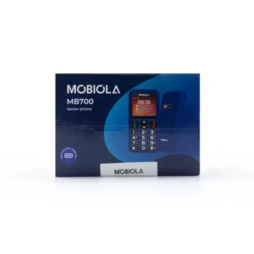 Telefon GSM Mobiola MB700 Niebieski 2G z ładowarką biurkową dla seniora