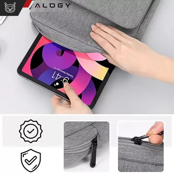 Torba na laptopa/ iPada Pro Air/ tablet 11-13 cal męska damska Unisex Pasek na ramię etui futerał pokrowiec Alogy saszetka szara