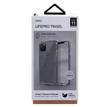 UNIQ etui LifePro Tinsel iPhone 11 Pro Max czarny/vapour smoke