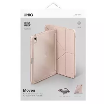 UNIQ etui Moven iPad Air 10.9" 4/5 (2020/2022) Air 11" 6 (2024) Antimicrobial różowy/ blush pink