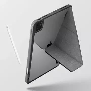 UNIQ etui Moven iPad Pro 12.9 2020 / 2021 / 2022 / iPad Air 13 2024 Antimicrobial szary/charcoal grey