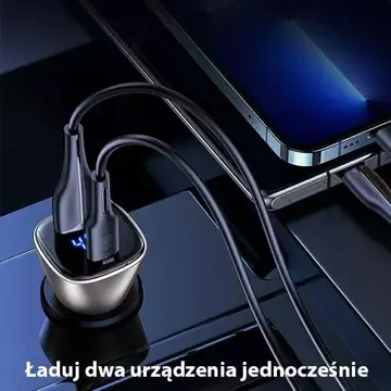 USAMS Ład. sam. C29 45W 2xUSB-A Fast Charge jasno złoty/light gold CC154CC01(US-CC154)